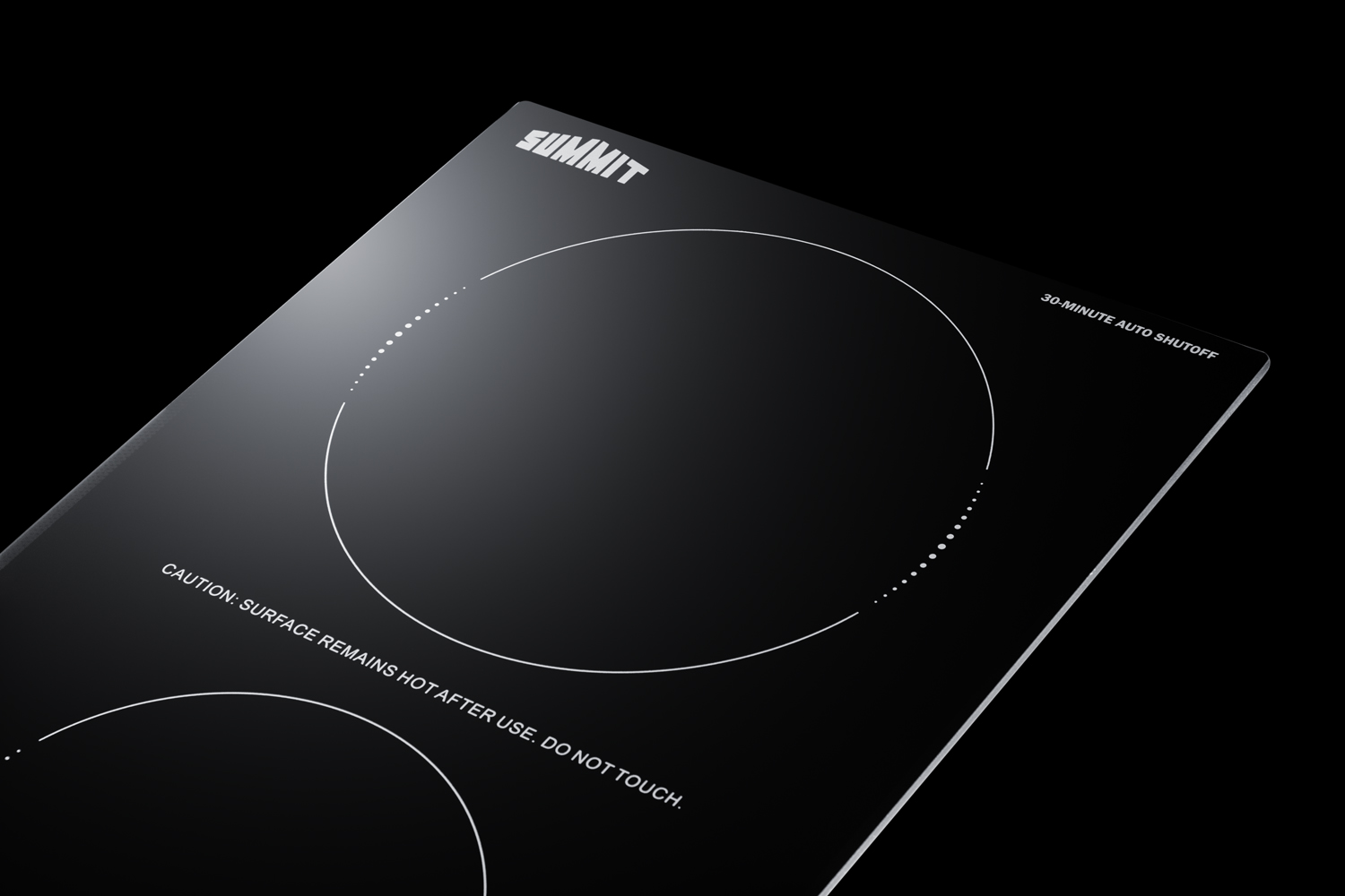 230V Safety First 2-burner cooktop in black ceramic glass with digital touch controls and 30-minute auto shutoff feature, 3000W; NOTE: Image may vary from product